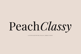 Schriftart Peach Classy
